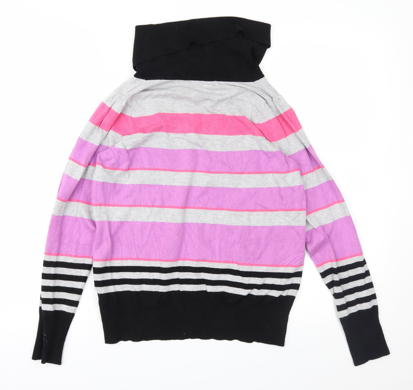 Marks and Spencer Womens Pink Striped  Pullover Jumper Size 14