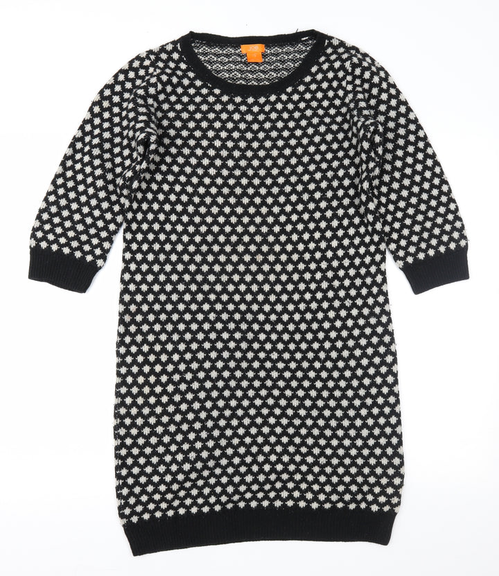 Joe Fresh Womens Black Geometric  Jumper Dress  Size S