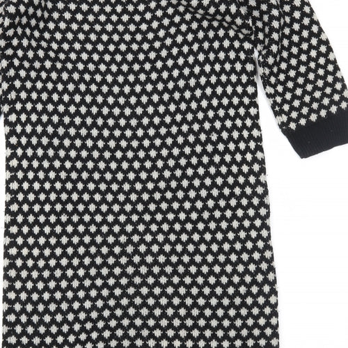 Joe Fresh Womens Black Geometric  Jumper Dress  Size S