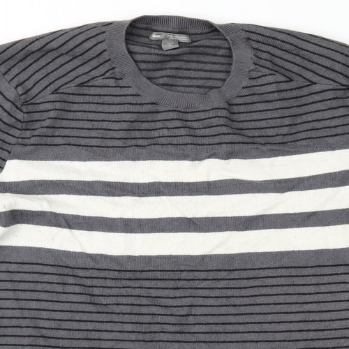 Gap Mens Grey Striped  Pullover Jumper Size M