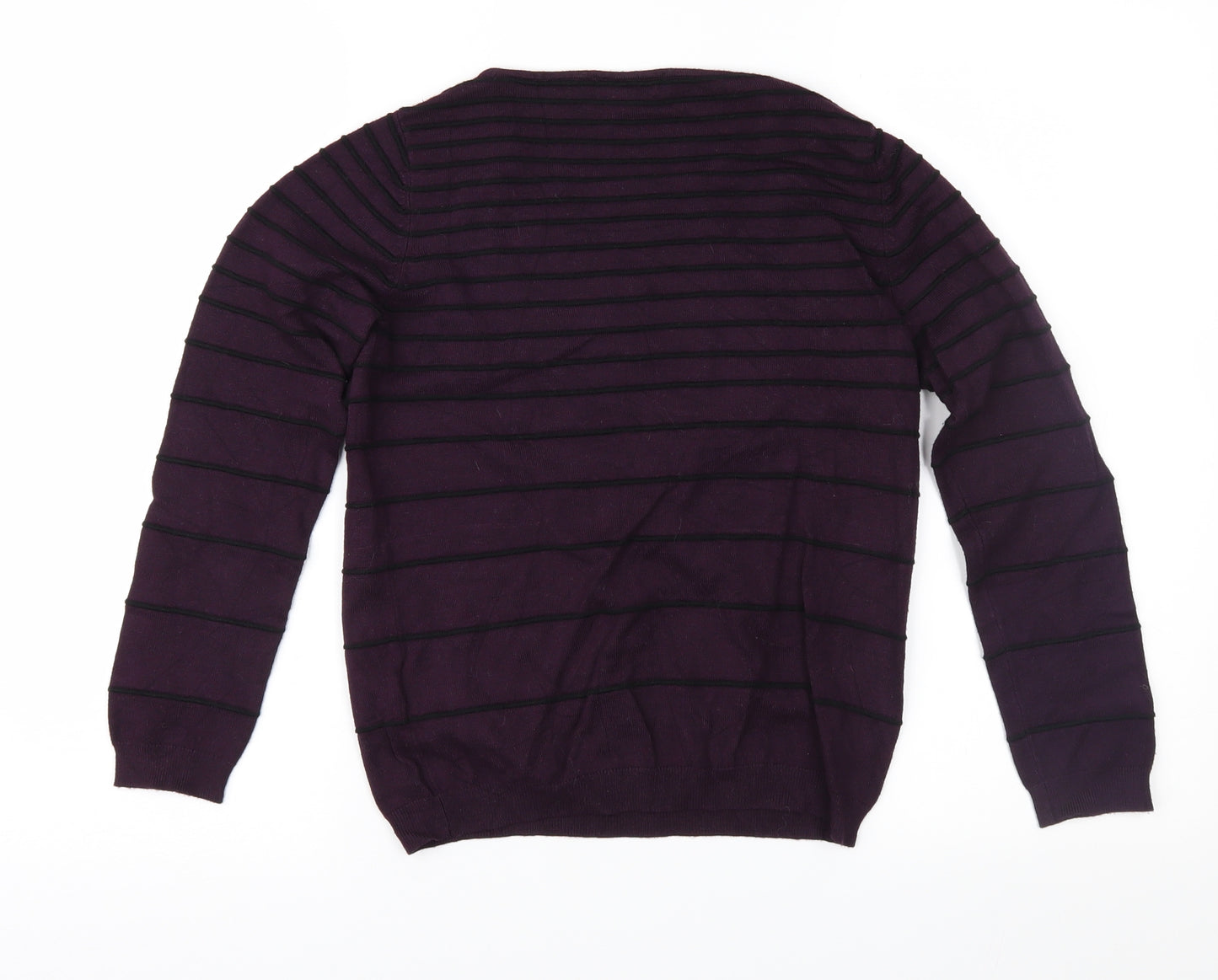 Debenhams Womens Purple Striped  Pullover Jumper Size 10