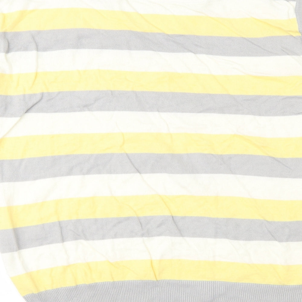 Cedar Wood State Mens Yellow Striped  Pullover Jumper Size L