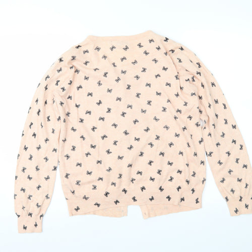 Atmosphere Womens Pink Geometric  Cardigan Jumper Size 14