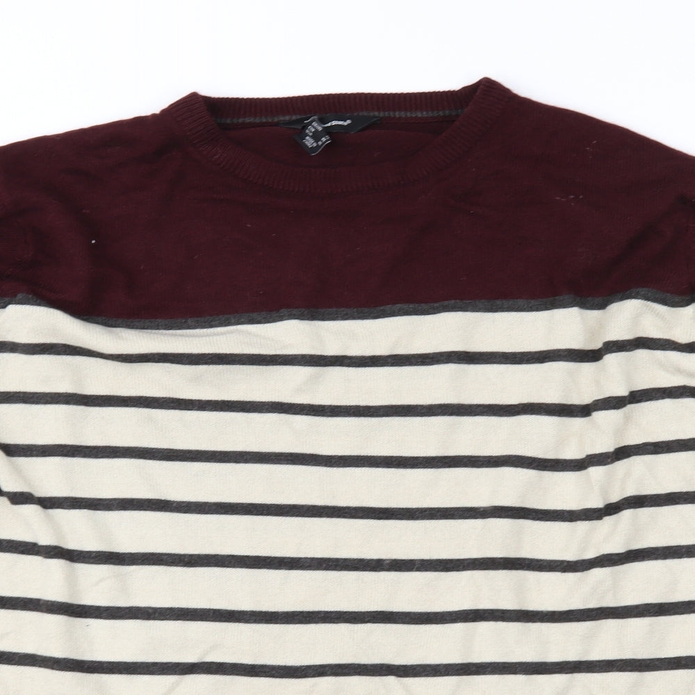 Cedar Wood State Mens Brown Striped  Pullover Jumper Size XL
