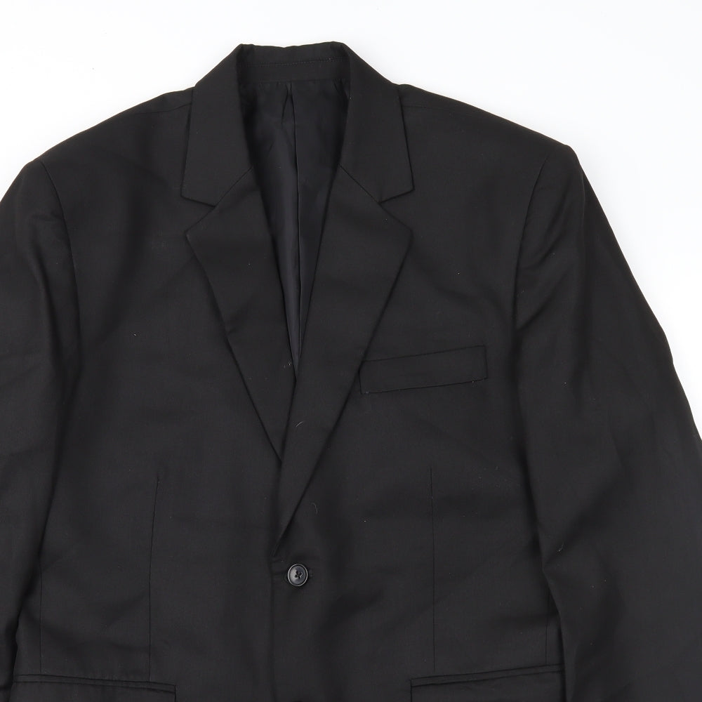 Outlaw Mens Black   Jacket Suit Jacket Size 38