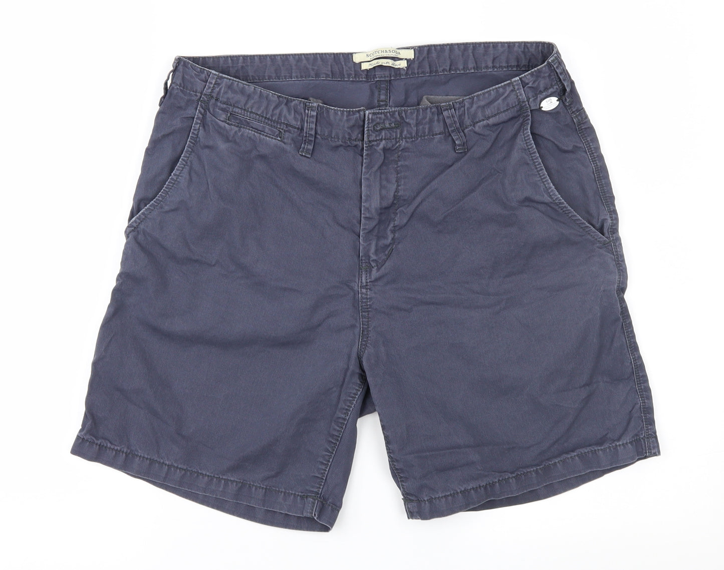 Scotch & Soda Mens Blue   Chino Shorts Size 30 in