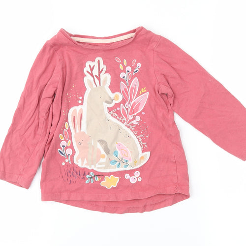 Nutmeg Girls Pink   Basic T-Shirt Size 2-3 Years
