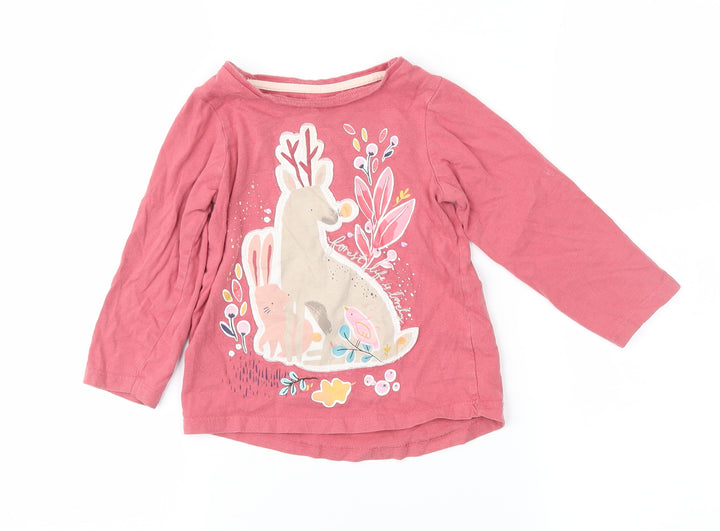 Nutmeg Girls Pink   Basic T-Shirt Size 2-3 Years