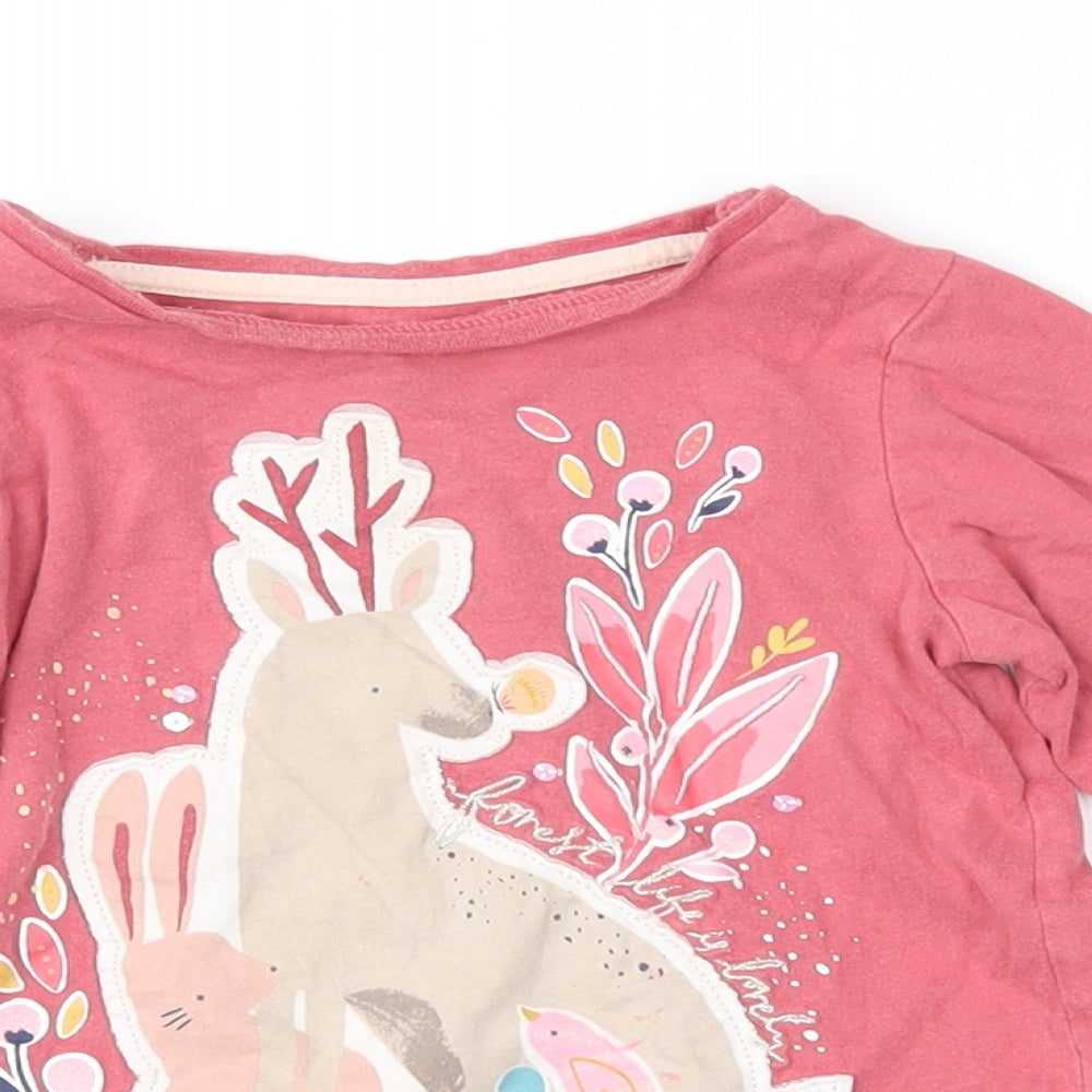 Nutmeg Girls Pink   Basic T-Shirt Size 2-3 Years