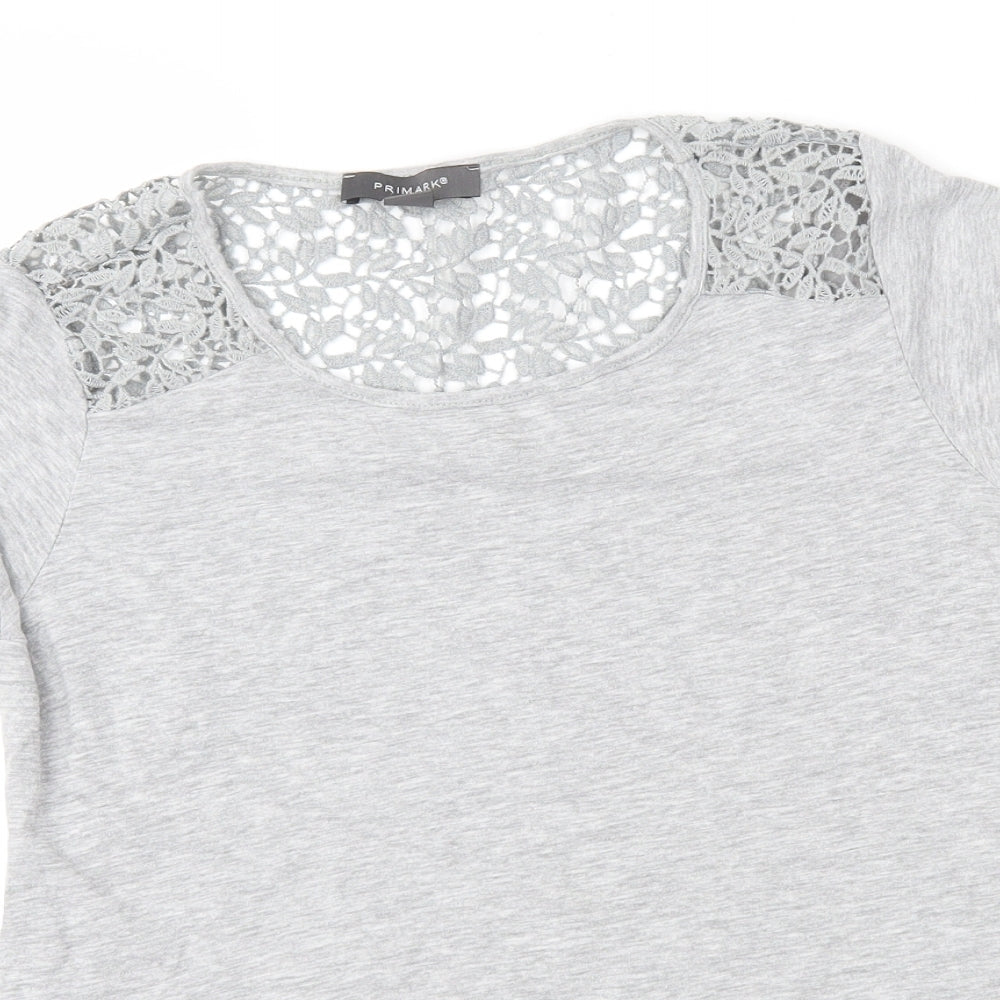 Primark Womens Grey   Basic T-Shirt Size 10