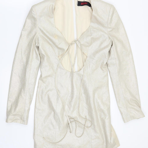 Misspap Womens Silver   A-Line  Size 14