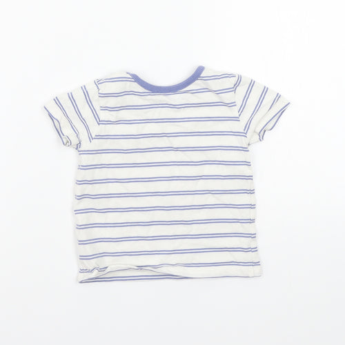 George Baby White Striped  Basic T-Shirt Size 3-6 Months