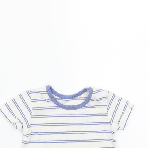 George Baby White Striped  Basic T-Shirt Size 3-6 Months