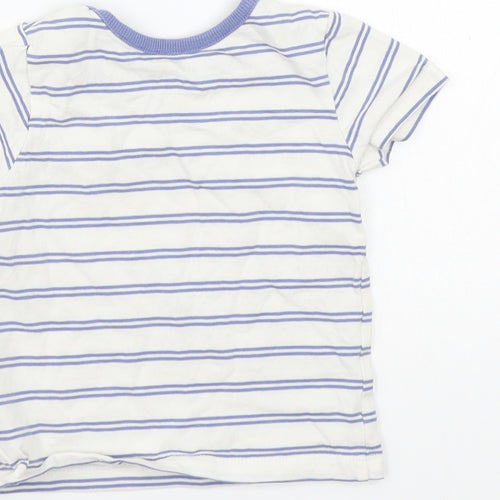 George Baby White Striped  Basic T-Shirt Size 3-6 Months