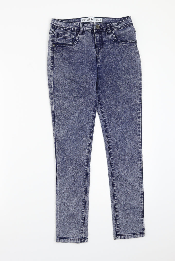 Denim & Co. Girls Blue Straight Jeans Size 12 Years