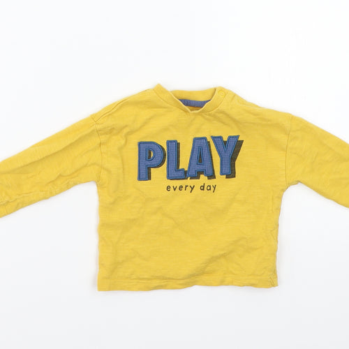 F&F`  Yellow   Basic T-Shirt Size 3-6 Months