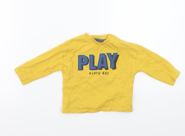 F&F` Yellow Basic T-Shirt Size 3-6 Months