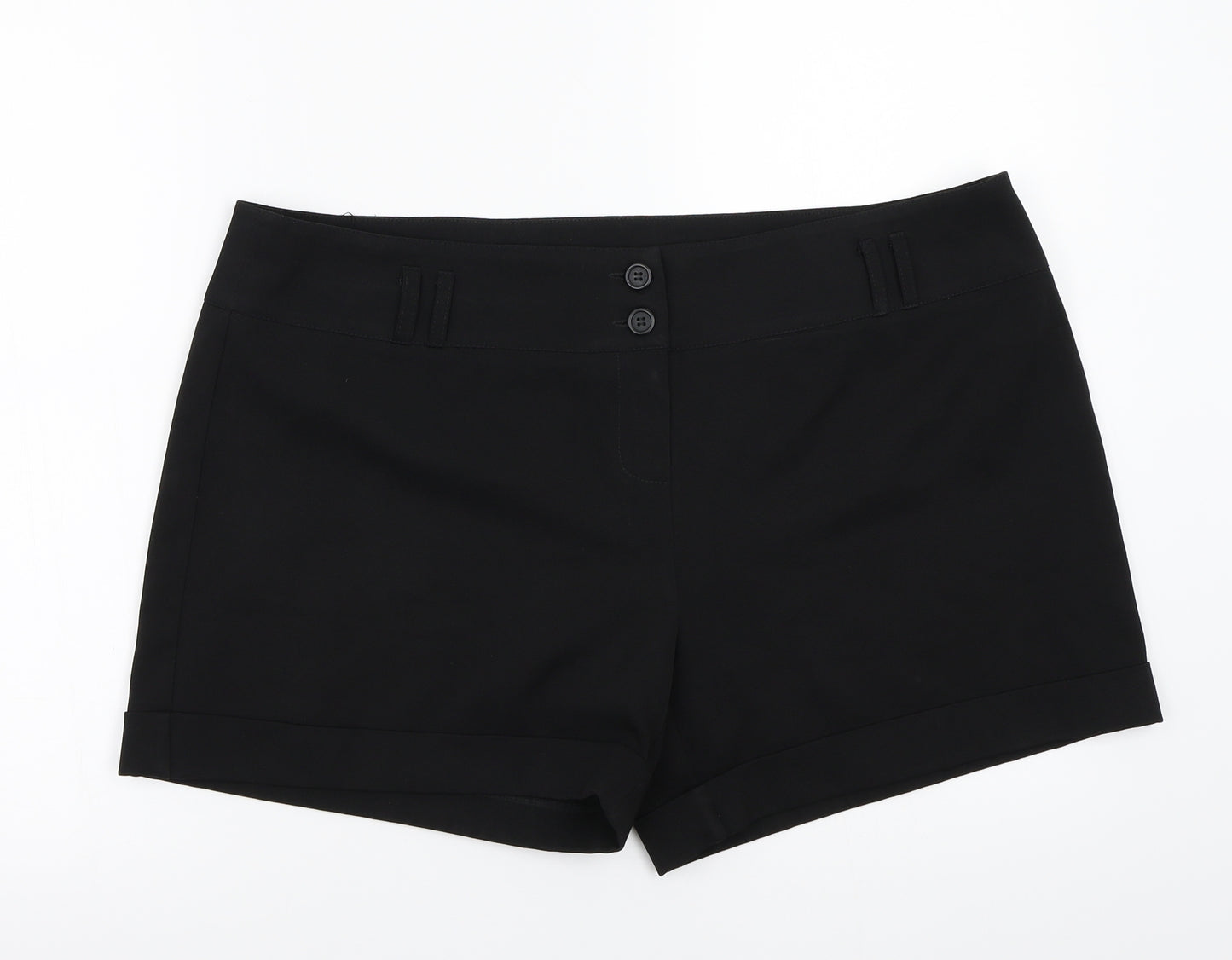 Dorothy Perkins Womens Black   Chino Shorts Size 16