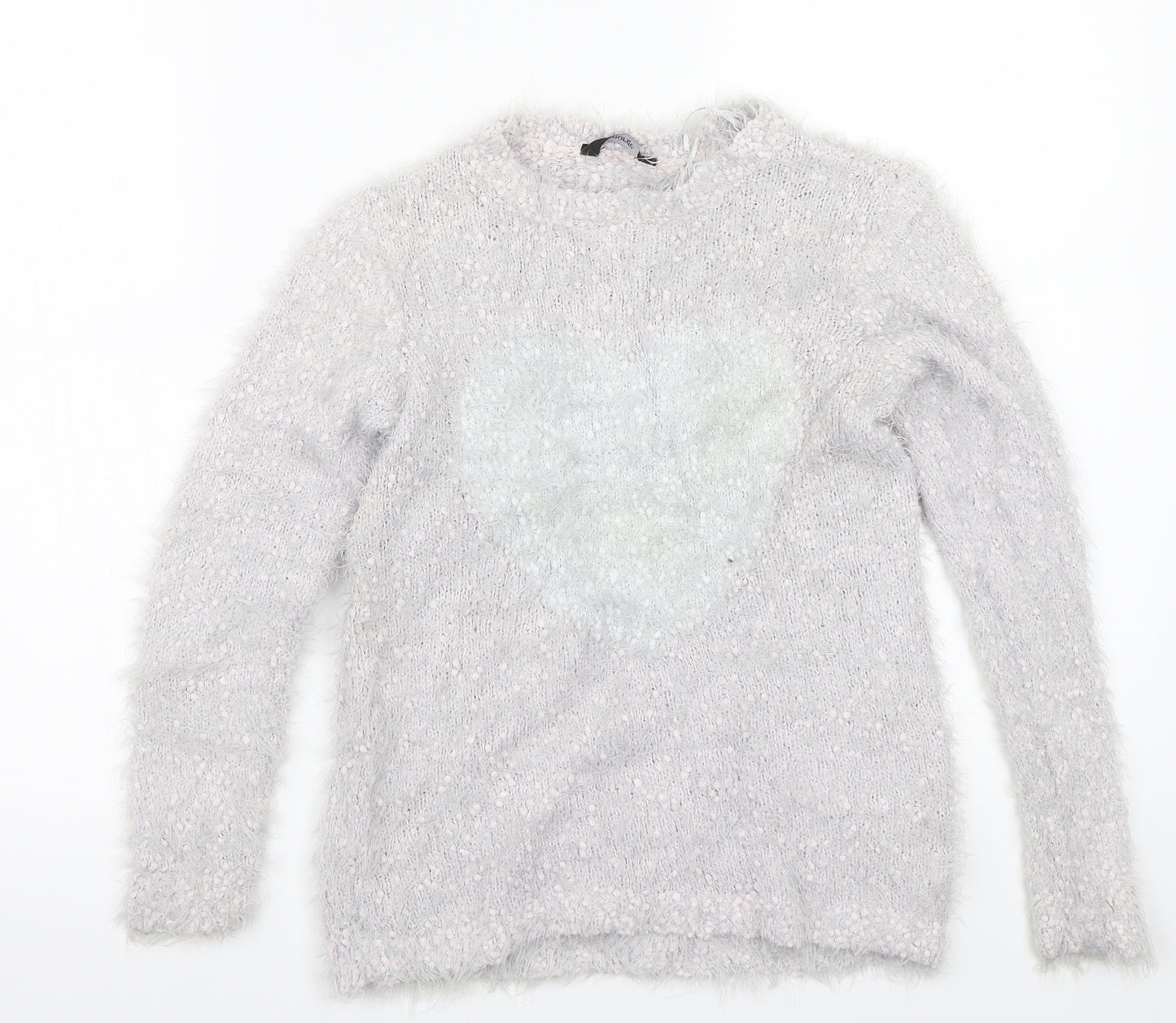 George Girls Grey   Pullover Jumper Size 9-10 Years