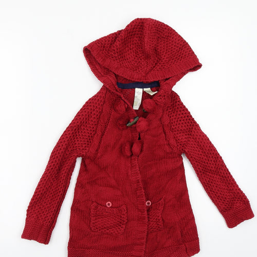 Strawberry Faire Girls Red   Cardigan Hoodie Size 3-4 Years