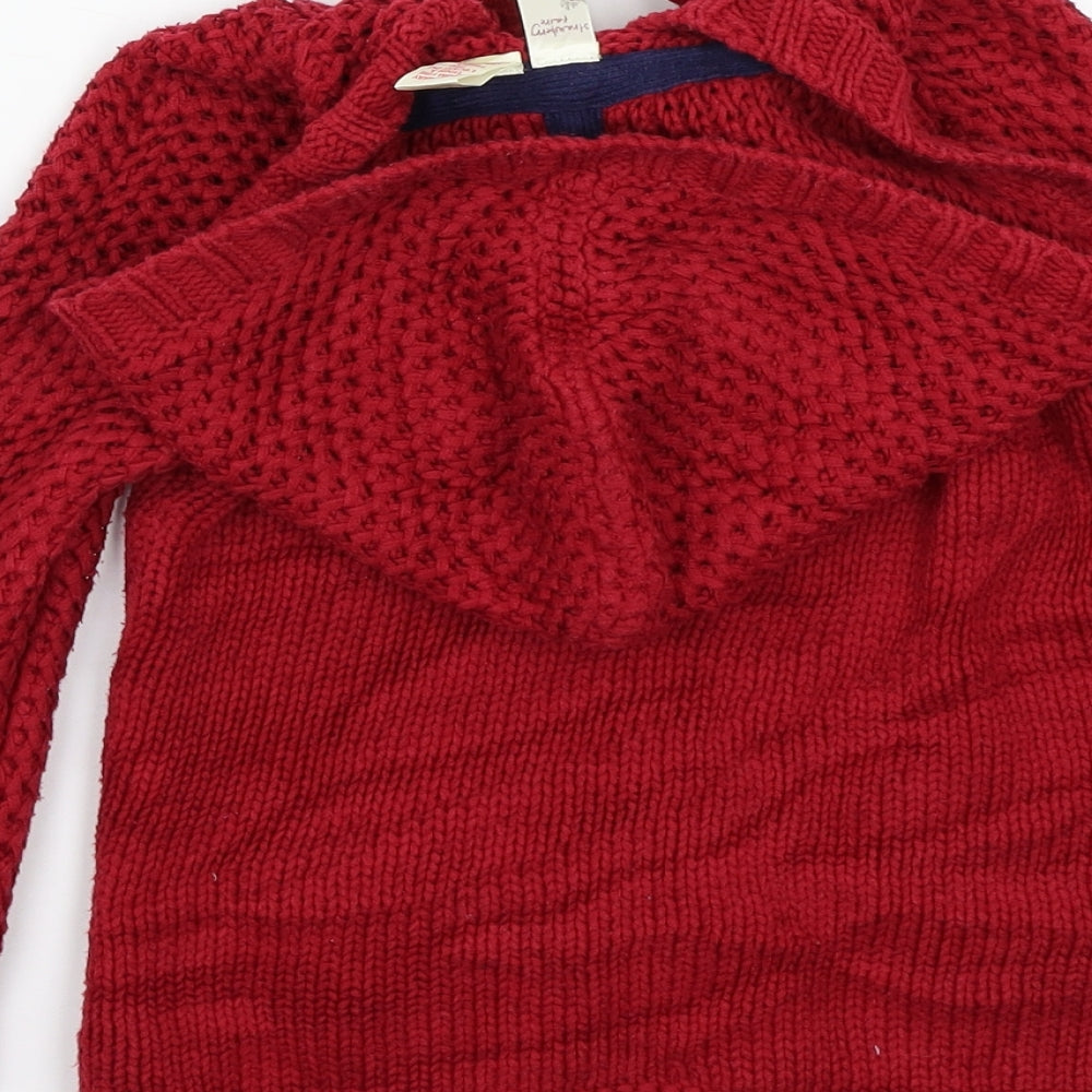 Strawberry Faire Girls Red   Cardigan Hoodie Size 3-4 Years