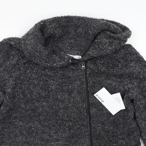 Just fab Womens Grey   Jacket Coat Size S