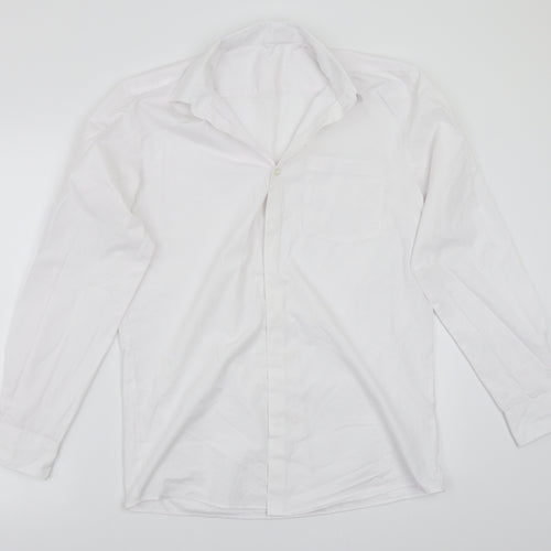 George Girls White  Rayon Basic Button-Up Size 15 Years