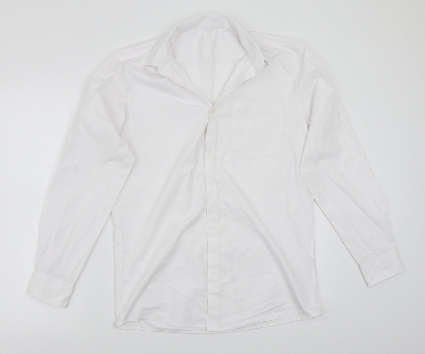 George Girls White  Rayon Basic Button-Up Size 15 Years