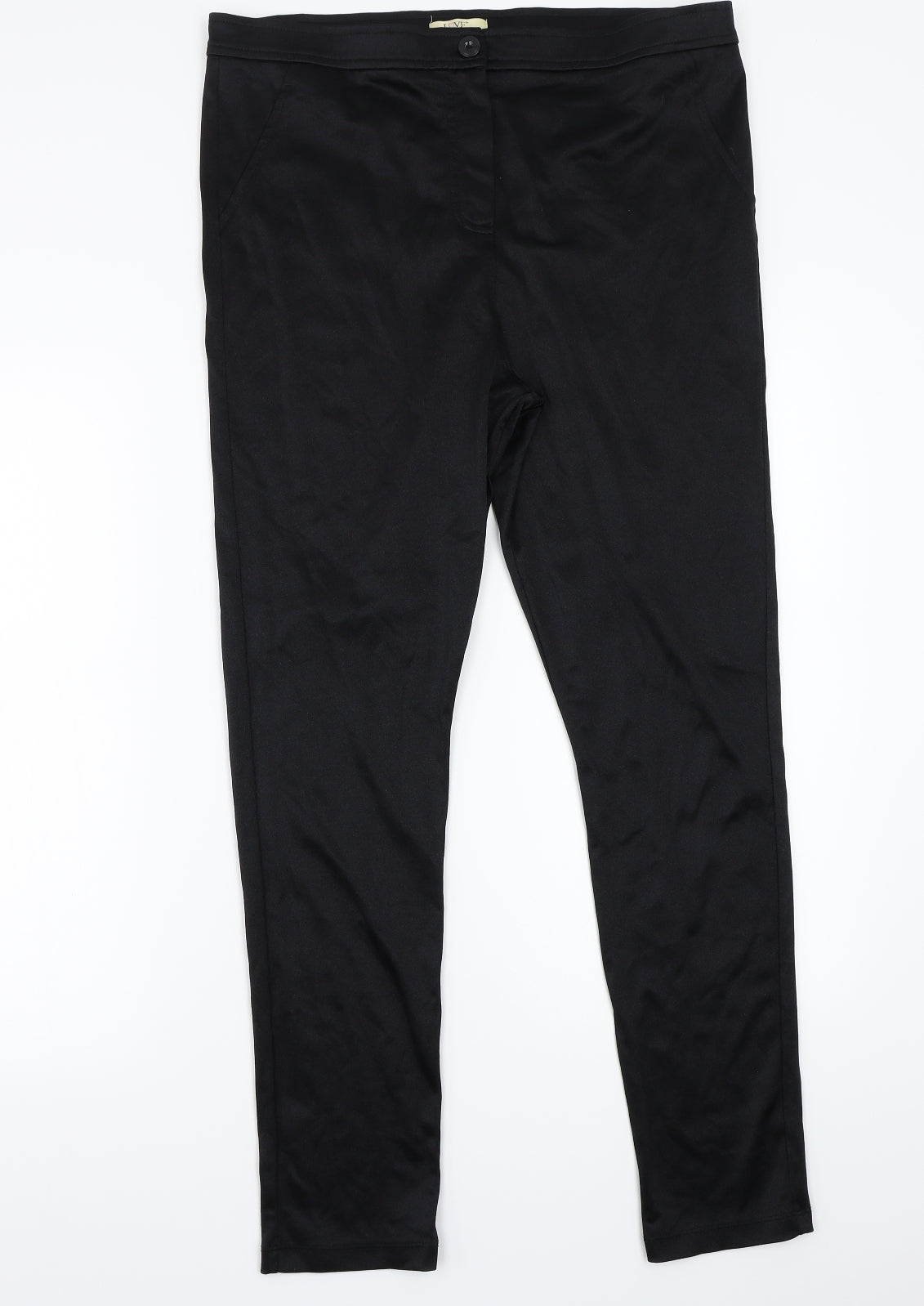 Love Label Womens Black   Trousers  Size 34 L27 in