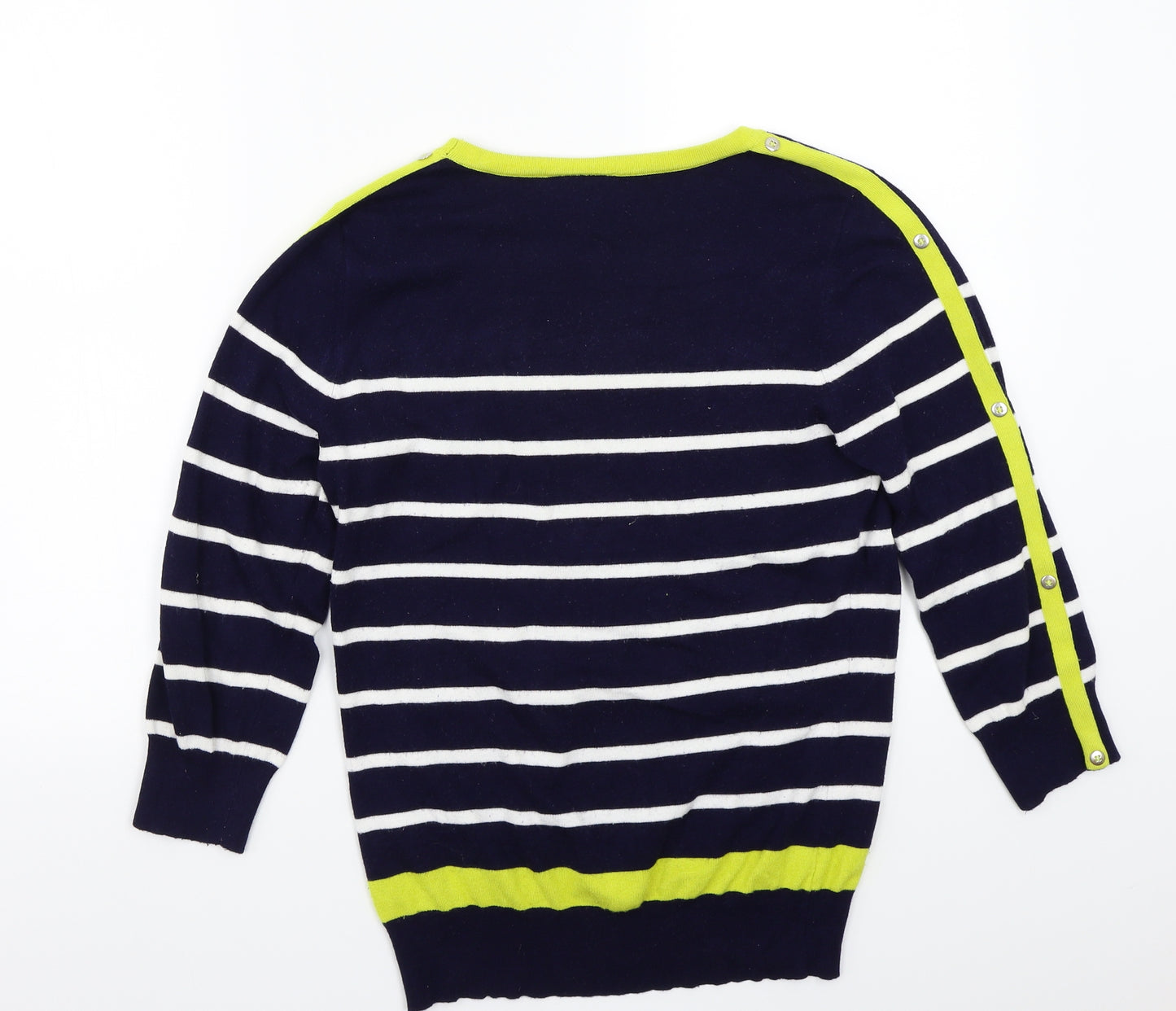 Wallis Womens Blue Striped  Pullover Jumper Size 12
