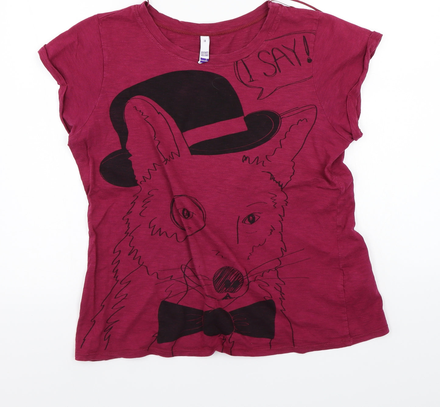 Henry Holland Womens Pink   Basic T-Shirt Size 14
