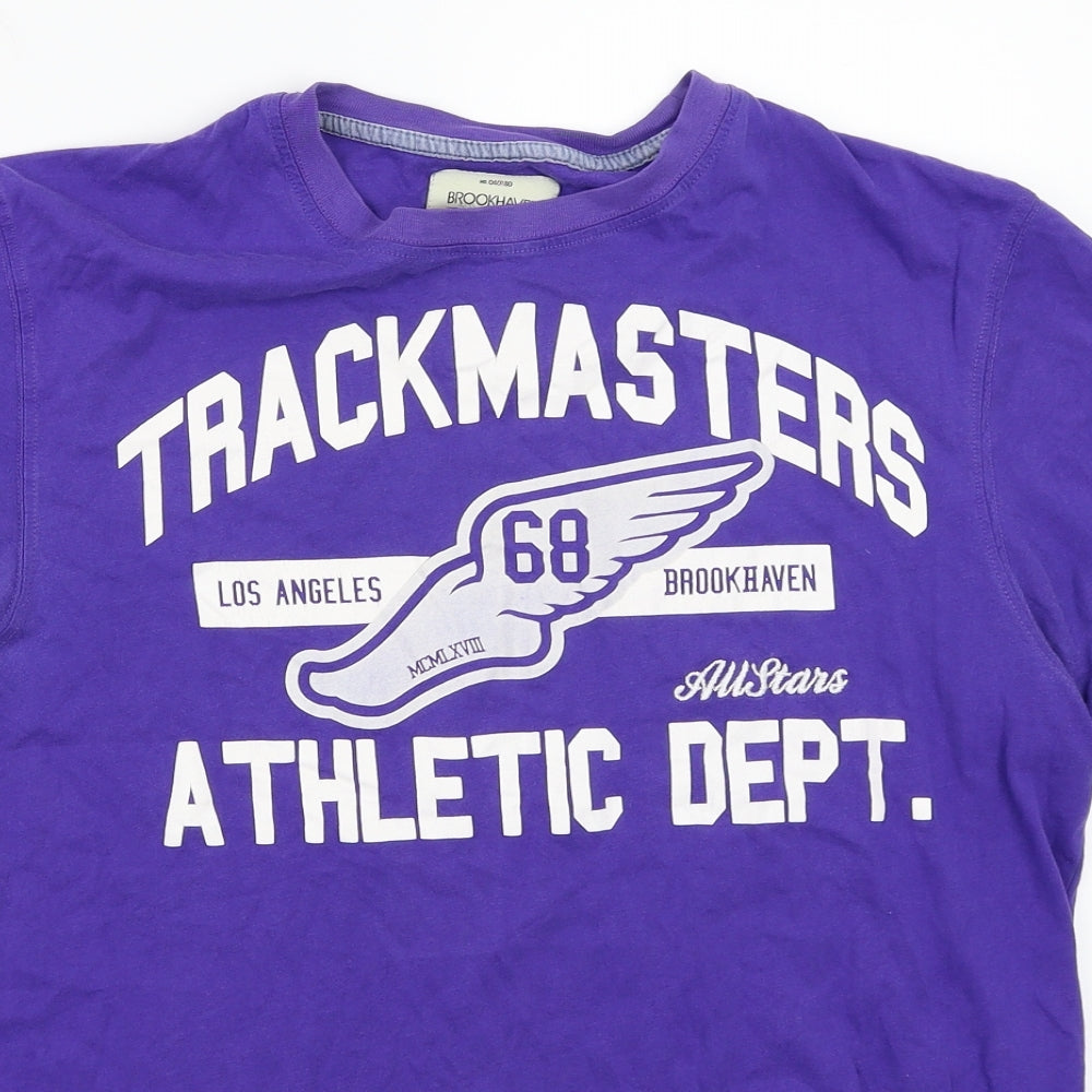 Brookhaven Mens Purple    T-Shirt Size M