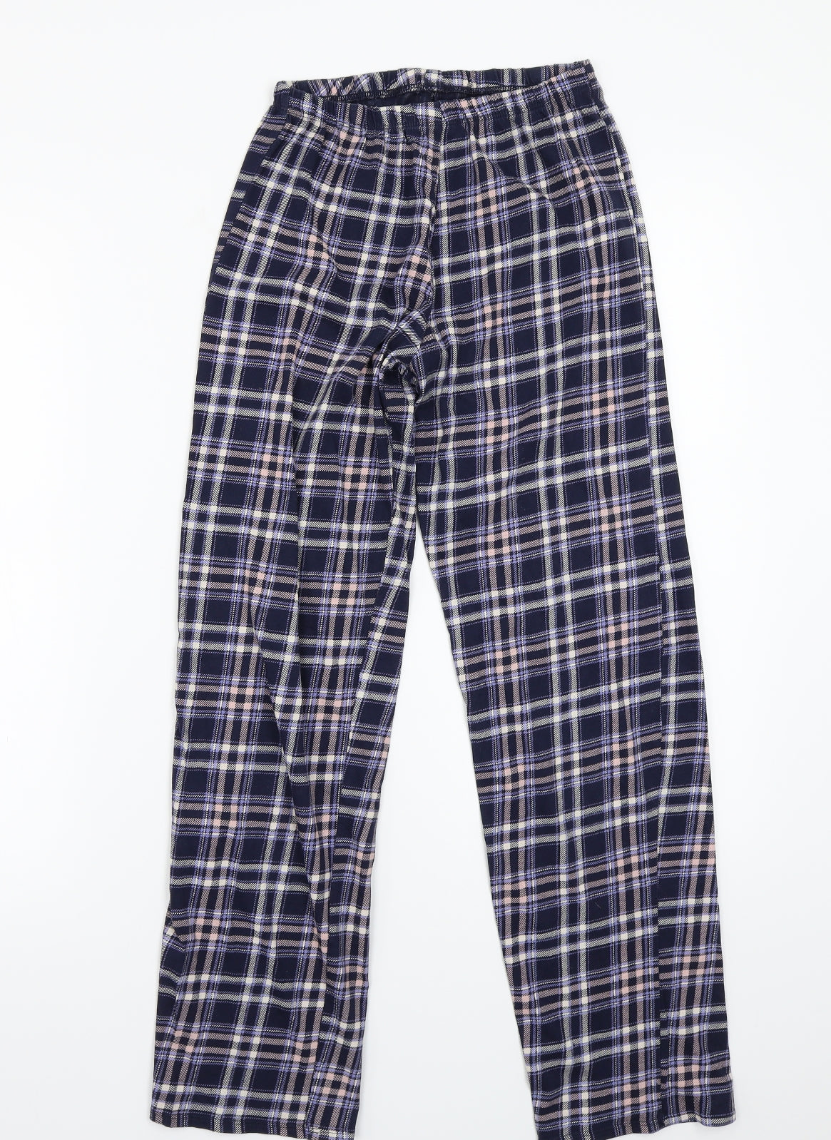 Topshop Womens Blue Check  Sweatpants Trousers Size XS L27 in