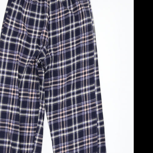 Topshop Womens Blue Check  Sweatpants Trousers Size XS L27 in