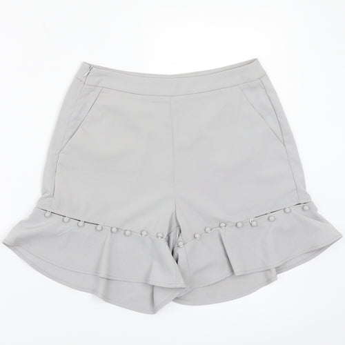 Missguided Womens Grey   Culotte Shorts Size 8
