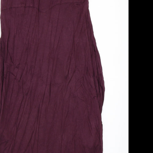 Topshop Womens Purple  Rayon A-Line  Size 10