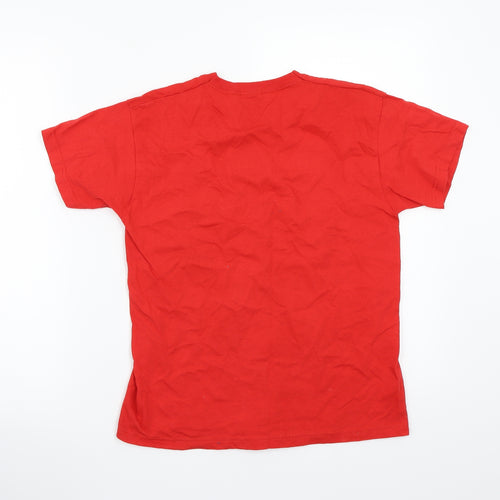 Fruit of the Loom Boys Red Polka Dot  Basic T-Shirt Size 10 Years