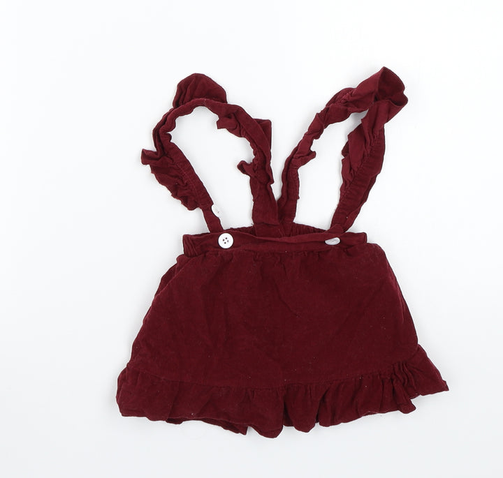 Preworn Girls Red Skater Skirt Size 6-9 Months