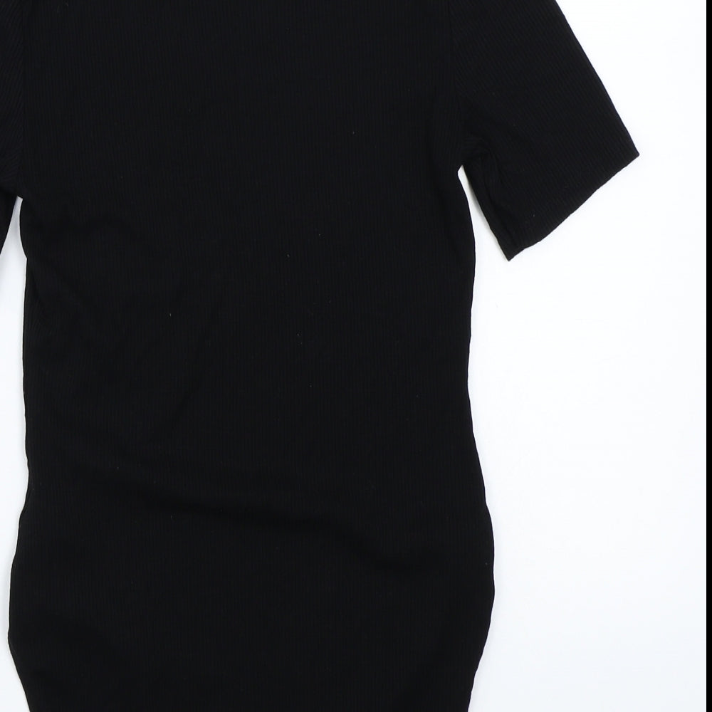 Miss Selfridge Womens Black   Bodysuit One-Piece Size 12