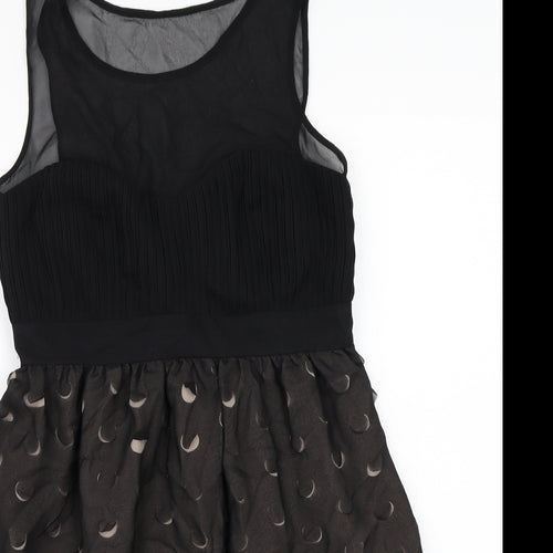 NEXT Womens Black  Rayon A-Line  Size 8