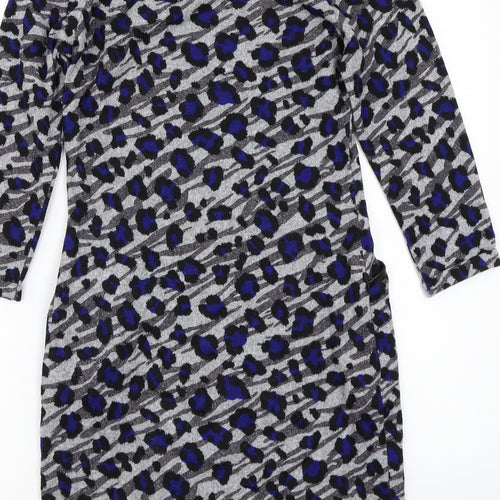 F&F Womens Grey Animal Print  A-Line  Size 8