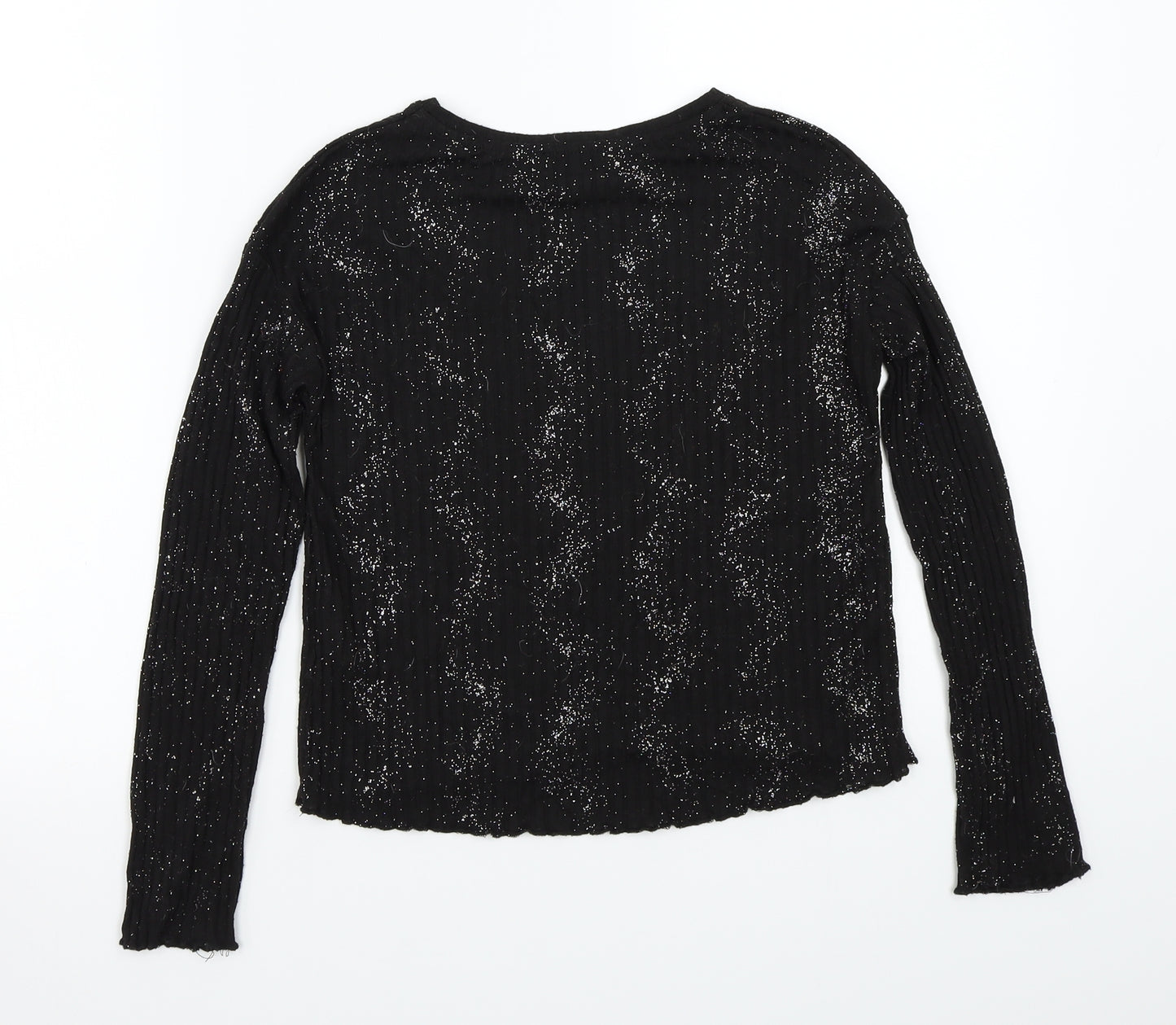 Primark Girls Black   Basic T-Shirt Size 10-11 Years