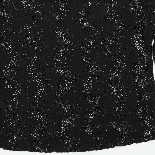 Primark Girls Black   Basic T-Shirt Size 10-11 Years