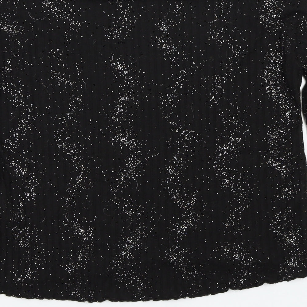 Primark Girls Black   Basic T-Shirt Size 10-11 Years