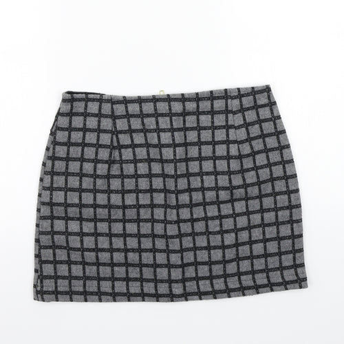 Topshop Womens Grey   A-Line Skirt Size 8