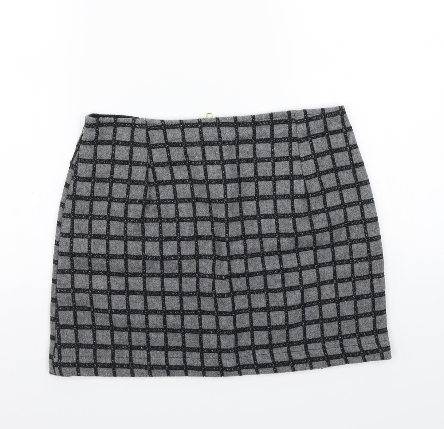 Topshop Womens Grey   A-Line Skirt Size 8
