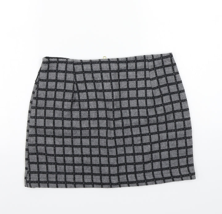 Topshop Womens Grey   A-Line Skirt Size 8