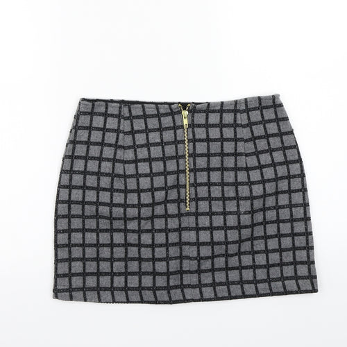 Topshop Womens Grey   A-Line Skirt Size 8