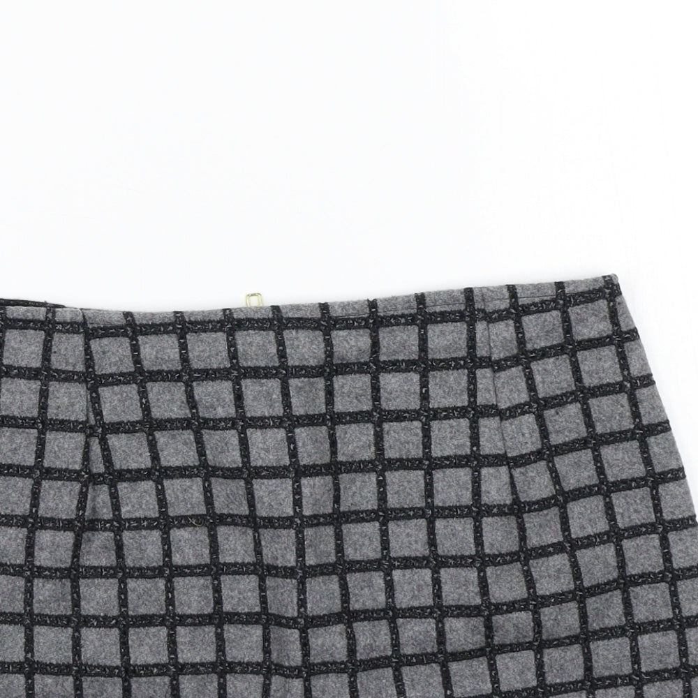 Topshop Womens Grey   A-Line Skirt Size 8