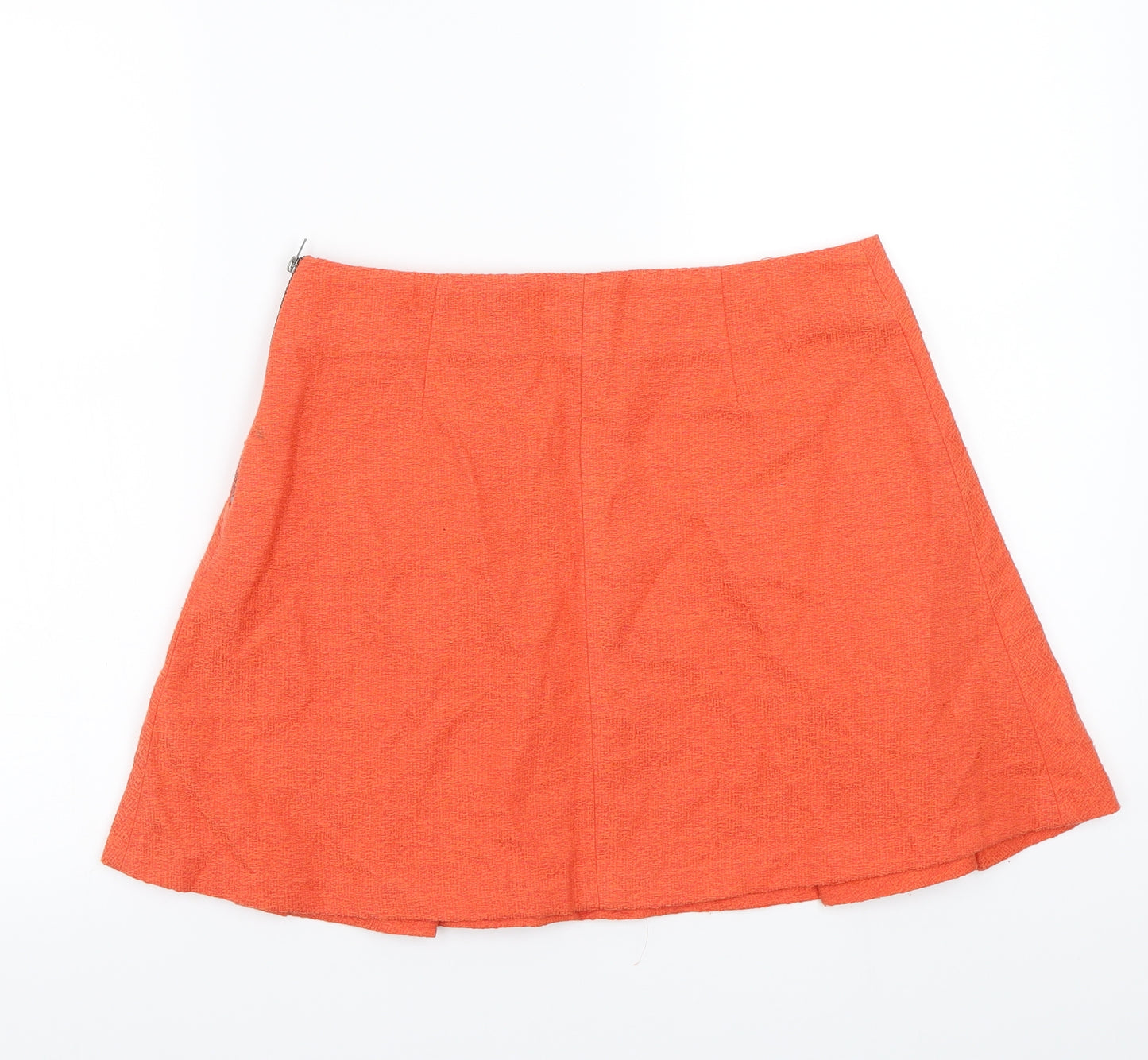 Topshop Womens Orange   A-Line Skirt Size 10